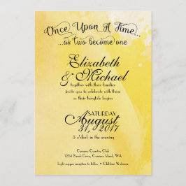 Mall för inbjudan till Fairytale-bröllop