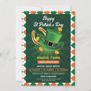 Mall för inbjudan till flygare i saint patrick's d