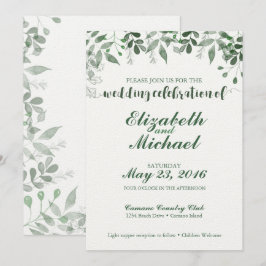 Mall för inbjudan till Greenery Wedding