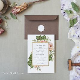 Mall för inbjudan till Greenery Wedding