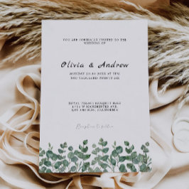 Mall för inbjudan till Greenery Wedding