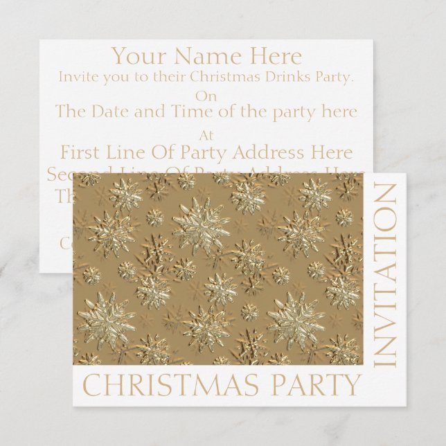 Mall för inbjudan till julfest för anpassningsbar  (Fram/baksida)