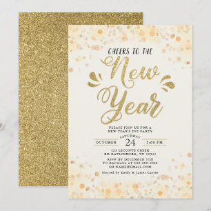 Mall för inbjudan till nyårsafton part