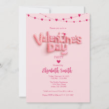 Mall för inbjudan till Romantiska Alla hjärtans da