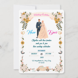 Mall för inbjudan till Rustic Boho Wedding