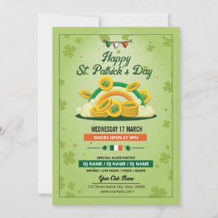 Mall för inbjudan till saint patrick-dagspartiet