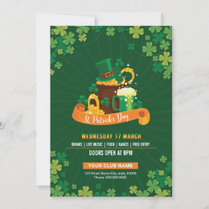 Mall för inbjudan till saint patrick's day-part