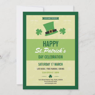 Mall för inbjudan till saint patrick's day-part