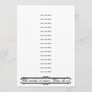 Mall för inbjudan till Ubi Caritas och Kärlek