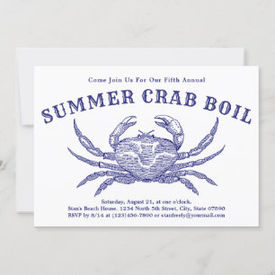 Mall för inbjudan till vintage Crab-band eller Bak