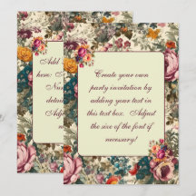 Mall för inbjudning till sommartid för Pastel-Blom