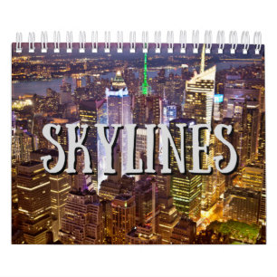 Mall för insamling av stora Skylines Kalender