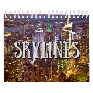 Mall för insamling av stora Skylines Kalender