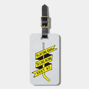 Mall för jce Hockey Goalie Quote Luggage Tag Bagagebricka