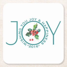 Mall för jultomte och joy-text underlägg papper kvadrat