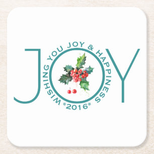 Mall för jultomte och joy-text underlägg papper kvadrat