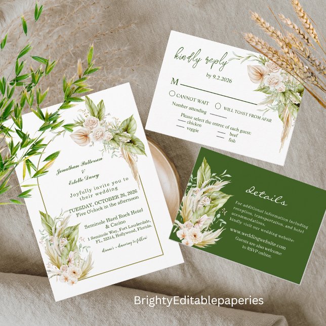 Mall för känslig bröllopsinbjudan (Skapare uppladdad)