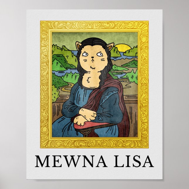 Mall för katter och Hundar med Berömd-målningar Poster (Framsidan)