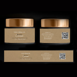 Mall för kosmetisk produktmärkning Skincare Kraft Etikettband