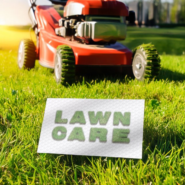 Mall för landskapskort för Gräsmatta Mower Visitkort (Skapare uppladdad)