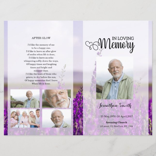 Mall för Lavender-program (Framsida)