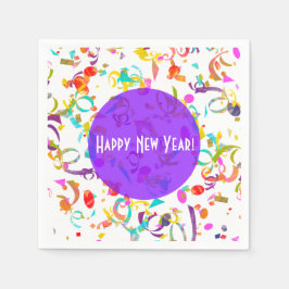 Mall för Lila av färgat konfetti konst-Tillfällen Pappersservett