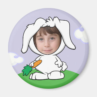 Mall för Ljuny Bunny Rabbit Photo Ansikte Magnet
