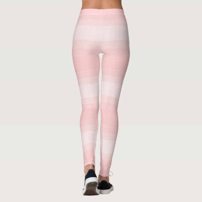 Mall för Ljus Peach Cute Snyggt Rand Best Leggings (Baksida)