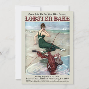 Mall för Lobster Bake-inbjudan