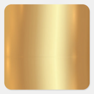 Mall för Logotyp av Anpassningsbar Faux Guld tomt Fyrkantigt Klistermärke