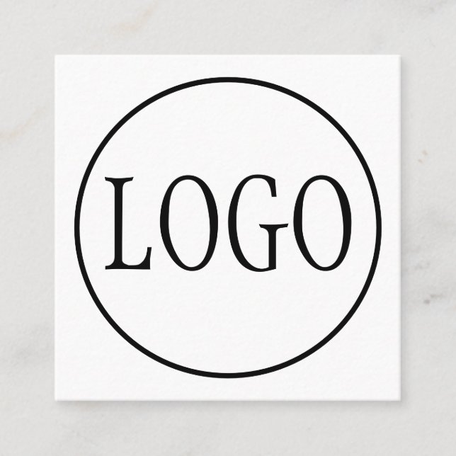 MALL FÖR LOGOTYP AV Anpassningsbar Fyrkantigt Visitkort (Framsida)