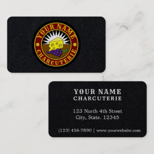 Mall för Logotyp av ost och druvor Visitkort