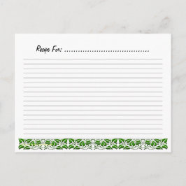 Mall för Löv för hämtning av ekologiska Gröntar Vykort