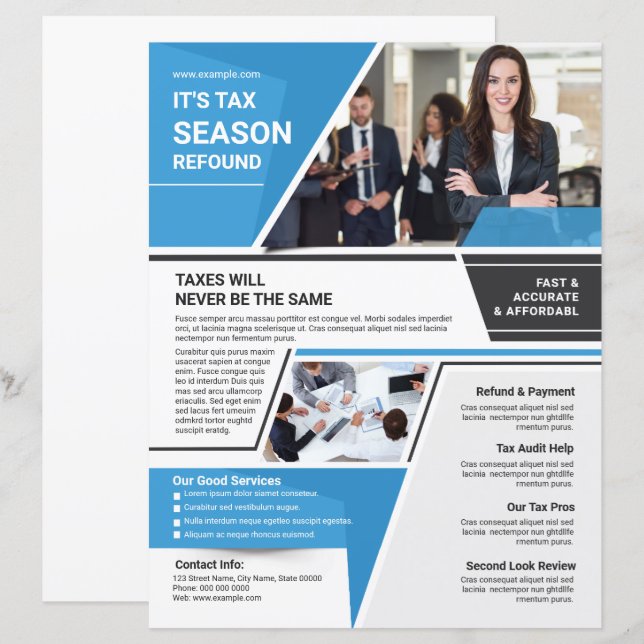 Mall för lövbordstjänst för momsreturtjänst (Fram/baksida)