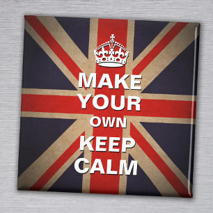Mall för Lugn av behålla - Vintage Union Jack Magn Magnet