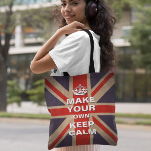 Mall för Lugn av behålla - Vintage Union Jack Tote Tygkasse