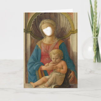 Mall för Madonna och barnfotobooth Ställe A Ansikt
