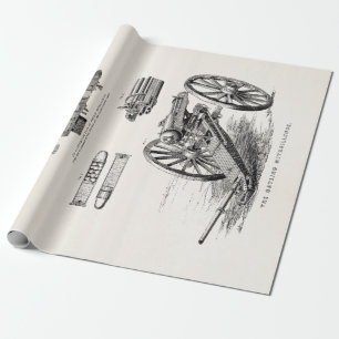 Mall för maskingevär för vintage1800sGatling va Presentpapper