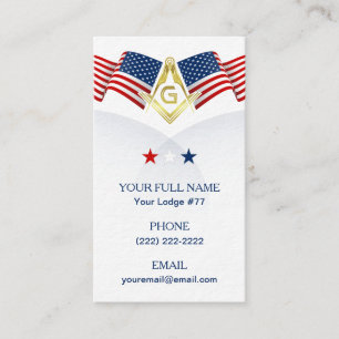 Mall för Masonic Business Card för veteraner Visitkort