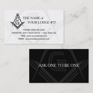 Mall för Masonic Business Card Svartvit Visitkort