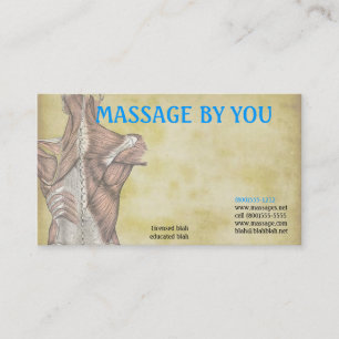Mall för massageterapeutvisitkort visitkort