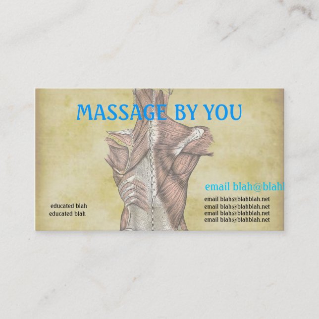 Mall för massageterapeutvisitkort visitkort (Framsida)