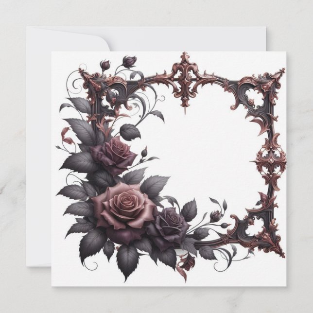 Mall för meddelande om tom inbjudan till blommigt (Framsida)