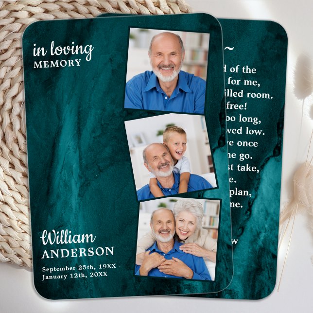 Mall för memorandumets 3-fotopatets Grönt Visitkort (Skapare uppladdad)