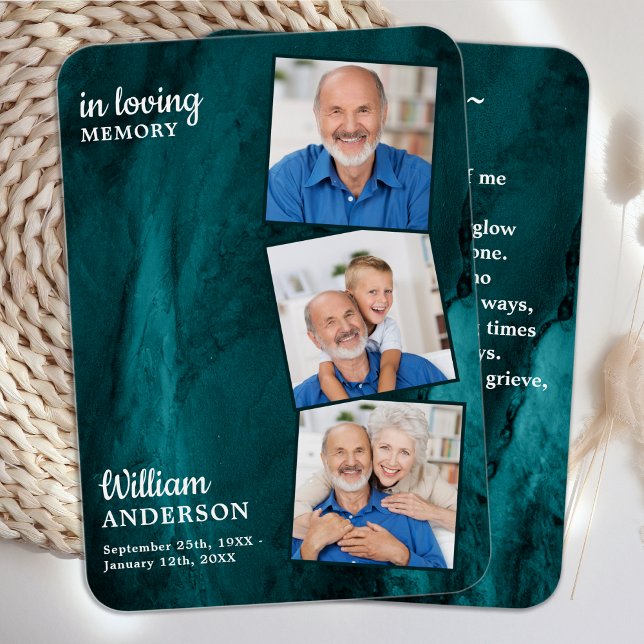 Mall för memorandumets 3-fotopatets Grönt Visitkort (Skapare uppladdad)