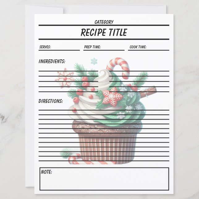 Mall för minimal cuptårta, recept, Bok (Framsida)