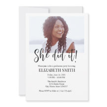 Mall för minimal inbjudan till Studenten