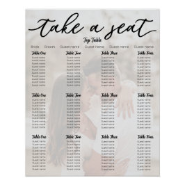 Mall för minimalistisk Bröllop-sätesplan Perfect Poster