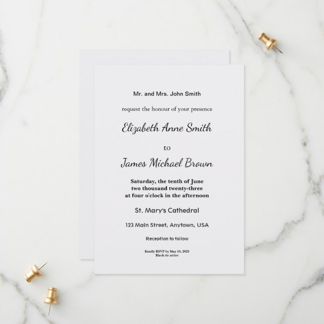 Mall för minimalistisk vit välkomstsignatur (Fram/Back In Situ)