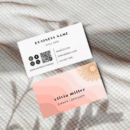 Mall för minimalistiskt QR-kort - visitkort